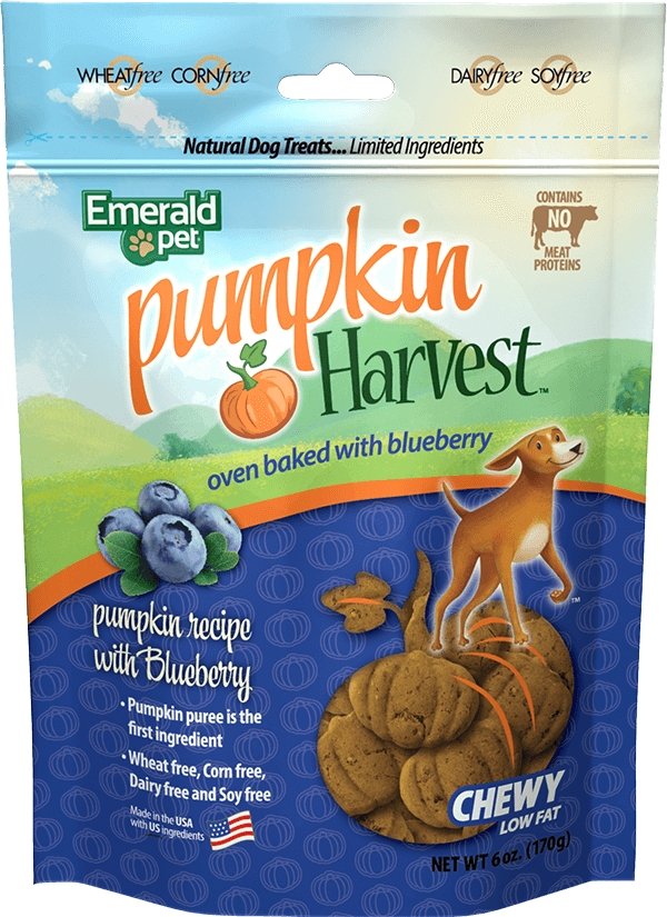 Biscuits pour chien tendre Pumpkin Harvest bleuet et citrouille, Emerald Pet Discount