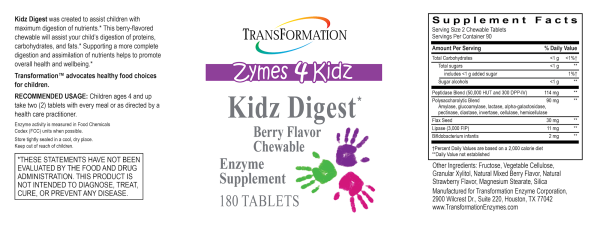 Kidz Digest Chewable 180 tabs Online now