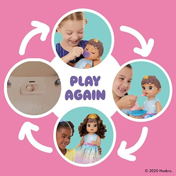 GTBW Baby Alive Princess Ellie Grows Up: This Baby Alive doll starts at 14 inches (37 cm) and slowly grows by rocking her and using her nurturing accessories - HASBRO-F523 on Sale