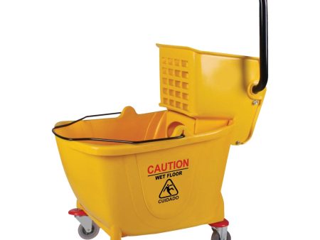 38QT. SIDE PRESS PVC MOP BUCKET WITH WRINGER-602844 on Sale