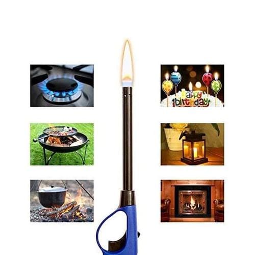 Elite Brands Utility Lighters 5 Units 3 regular flame lighters and 2 windproof lighters with a flexible hose, child-resistant safety mechanism. Set Great for BBQ, Fireplace, Gas Stove-447187 Online