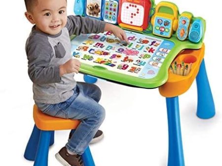 VTECH Touch & Learn Activity Desk: The desk features an interactive desktop and five pages to explore that are filled with engaging content - 80-195803 Online Sale