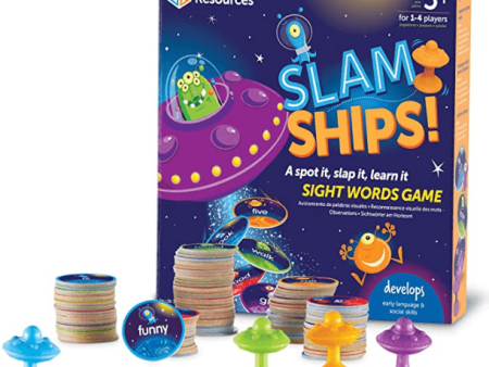 LEARNING RESOURCES  Slamships Sight Word Game: Build new sight word skills with this out of this world sight word game - LER8596 Online now