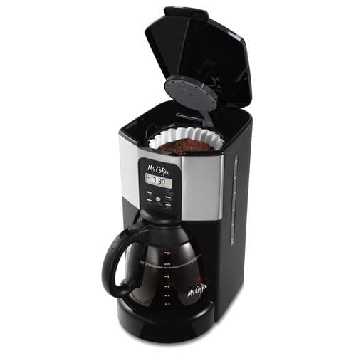 Mr. Coffeemaker 12 cups - This modern coffee maker brews up to 12 cups of coffee in 10 minutes.  Pause  n Serve option, you have up to 30 seconds to pour a cup of coffee while the brewer is still brewing - 9244-0072179234746 Online now