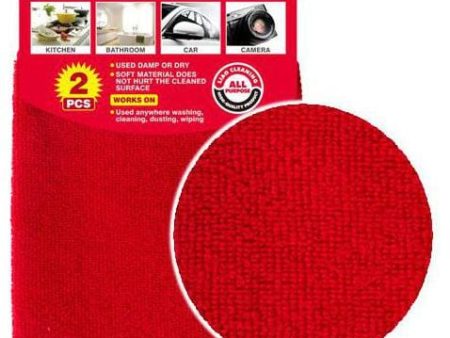 Liao Solid 2 Pack Microfiber Edge-less Cloth, Cleaning Towel, Super Soft, All Purpose, Highly Absorbent, Lint-Free and Streak-Free. Ideal for Household and Car Washing, Drying, Detailing and More - G130018 For Cheap