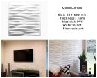 Mega Luxe Paintable 3D Texture PVC Wall Panels (19.7 x 19.7In.) - Decorative, waterproof, flame resistant, sturdy, interior decoration to add both aesthetics and functionality to your home and offices - D125 For Sale