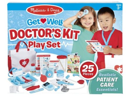 MELISSA & DOUG  Get Well Doctor: Kids three and older can pretend to check temperature, heartbeat, blood pressure, eyesight, hearing, and more - M&D-8569 Online Sale