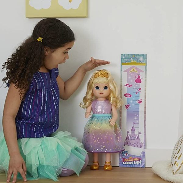 GTBW Baby Alive Princess Ellie Grows Up: This Baby Alive doll starts at 14 inches (37 cm) and slowly grows by rocking her and using her nurturing accessories - HASBRO-F523 on Sale