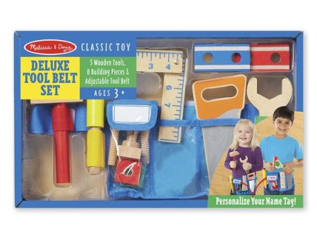 MELISSA & DOUG  Deluxe Tool Belt Set: This set helps teach sorting, problem solving, and counting skills, and encourages fine motor skills, hand-eye coordination, and imaginative play - M&D-5174 Fashion