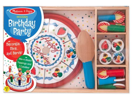 MELISSA & DOUG Birthday Cake Wooden: All 34 pieces store neatly in the wooden box until the next celebration - M&D-511 Discount