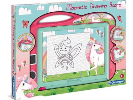 FOSTER Magnetic Drawing Board Unicorn: A special drawing board to draw, write, erase and start over again... for never-ending fun - 18569FO Supply