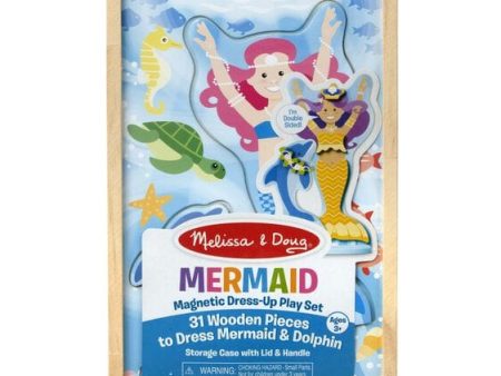 MELISSA & DOUG Dress Up Magnetic Mermaid: Combine dozens of magnetic wooden pieces in coordinating designs to dress a beautiful double-sided mermaid -  M&D-0320 For Cheap