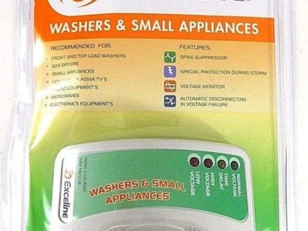 Exceline Electronic Washer & Small Appliance Surge Protector, White-GSM-MP120E Fashion