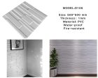 Mega Luxe Paintable 3D Texture PVC Wall Panels (19.7 x 19.7In.) - Decorative, waterproof, flame resistant, sturdy, interior decoration to add both aesthetics and functionality to your home and offices - D106 Online now