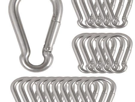 20Pcs 4” Safety Spring Snap Hook, M10 3 8  Carabiner Quick Link Snap Hooks for Camping Hiking, 770LBS Holding Capacity Heavy Duty Steel Carabiner Clip Buckle for Swing Hammock Gym Outdoor Online