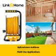 Link2Home Retractable Cord Reel with 4 Outlets 15.24 m   50 ft. This reel is the perfect solution for any space, whether in your workshop, garage, or for outdoor activities.-472679 Online Sale