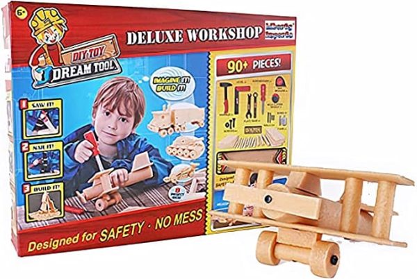 BCD Deluxe Workshop: DIY deluxe workshop is an awesome first project kit for kids (90 piece set) - BCD-8855A Supply