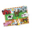 MELISSA & DOUG  Puzzle Chunky Farm: seven easy-grasp, chunky farm animals and a barn. Each piece has a full-color, matching picture underneath - 3723 Online Sale