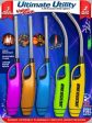 Elite Brands Utility Lighters 5 Units 3 regular flame lighters and 2 windproof lighters with a flexible hose, child-resistant safety mechanism. Set Great for BBQ, Fireplace, Gas Stove-447187 Online