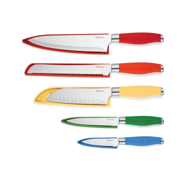 Skandia Knife Set 5 Units. The Skandia knife set offers a carefully designed selection of knives to meet all kitchen needs. -477470 Hot on Sale