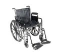 Wheelchair Manual Silver Sport II PS-SSP218DDA-SF Embossed vinyl upholstery is durable, lightweight and easy to clean. Urethane tires mounted on composite wheels provide durability and low maintenance. -9797 Discount