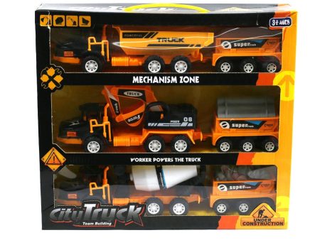 BCD Construction City Trucks Assorted: Enjoy playing with the 3 different types of trucks - 1329A Discount