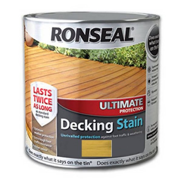 Ronseal Ultimate Decking Stain (Stone Grey) 2.5 Litres Primarily for use on pre-treated decking.- 36911 Discount