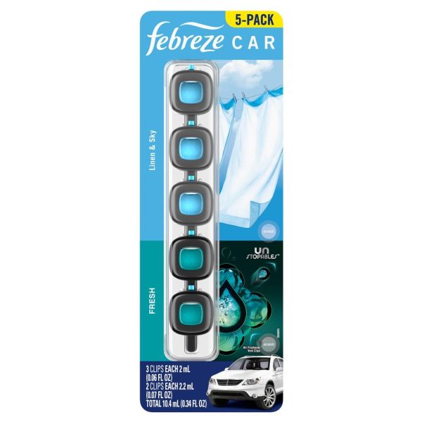 Febreze Car Air Freshener 5 Units-483916-0030772133132 Supply