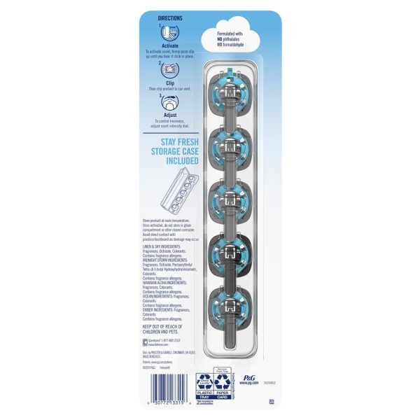 Febreze Car Air Freshener 5 Units-483916-0030772133132 Supply