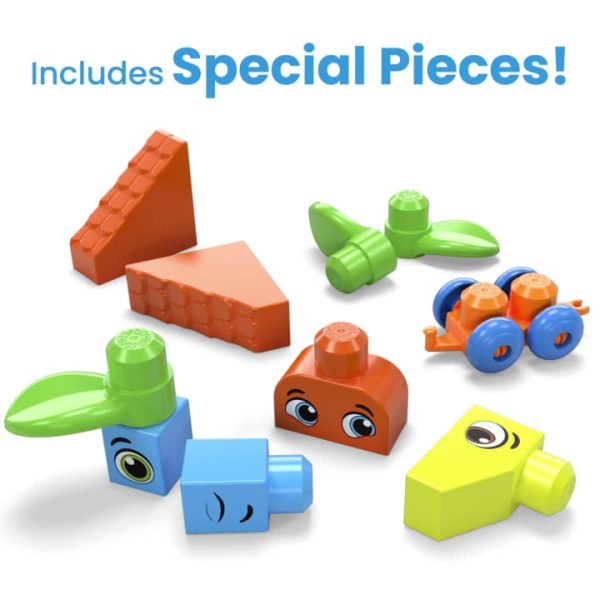 FISHER-PRICE Bigger Building Bag 150 piecces: These blocks help to develop imagination and fine motor skills - HHM96 For Cheap