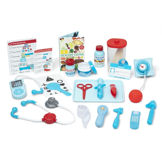 MELISSA & DOUG  Get Well Doctor: Kids three and older can pretend to check temperature, heartbeat, blood pressure, eyesight, hearing, and more - M&D-8569 Online Sale