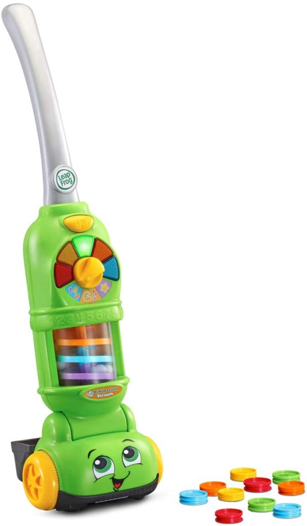 Leap Frog Pick Up & Count Vacuum: his smart toy collects and counts ten pieces of play dust as children spin over them and recognize each color - 611003 Fashion