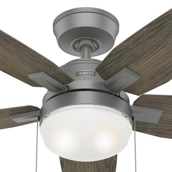 Hunter Fan Matte Ceiling Fan.Keep your spaces fresh and pleasant with this 112 cm   44  5-blade ceiling fan with LED lighting.-464038 For Sale