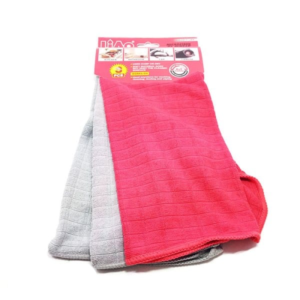 Liao Solid 2 Pack Microfiber Edge-less Cloth, Cleaning Towel, Super Soft, All Purpose, Highly Absorbent, Lint-Free and Streak-Free. Ideal for Household and Car Washing, Drying, Detailing and More - G130018 For Cheap