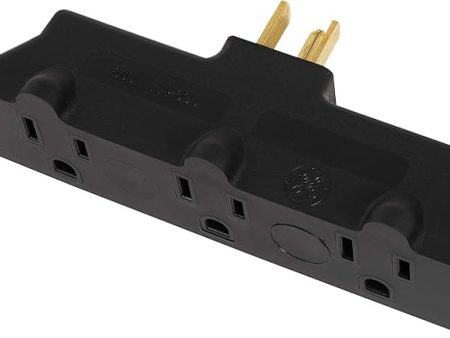 Powerlink 3 Outlet Adapter, 3-Prong Power Splitter,15A, 12V,1875W, 60Hz, Black, 1 Pack -JNCLJC40000011 For Discount