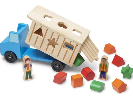 MELISSA & DOUG  Shape Sorting Dump Truck: This superbly crafted toy helps teach shape and color recognition and encourages imaginative play and creativity - 9397 Hot on Sale