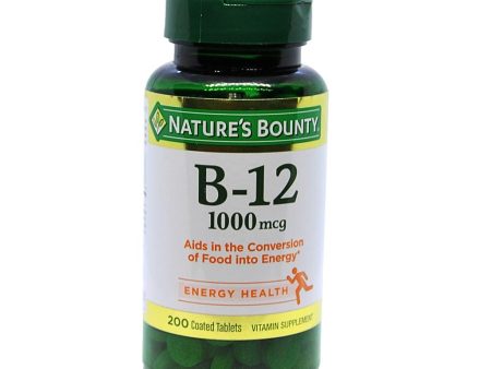 Nature s Bounty B-12 Vitamin Supplement 200 Units   1 000 mcg. This product promote cardiovascular, circulatory and nervous system health.-482793 Fashion