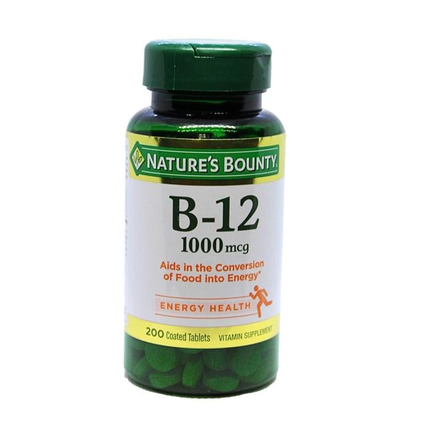 Nature s Bounty B-12 Vitamin Supplement 200 Units   1 000 mcg. This product promote cardiovascular, circulatory and nervous system health.-482793 Fashion